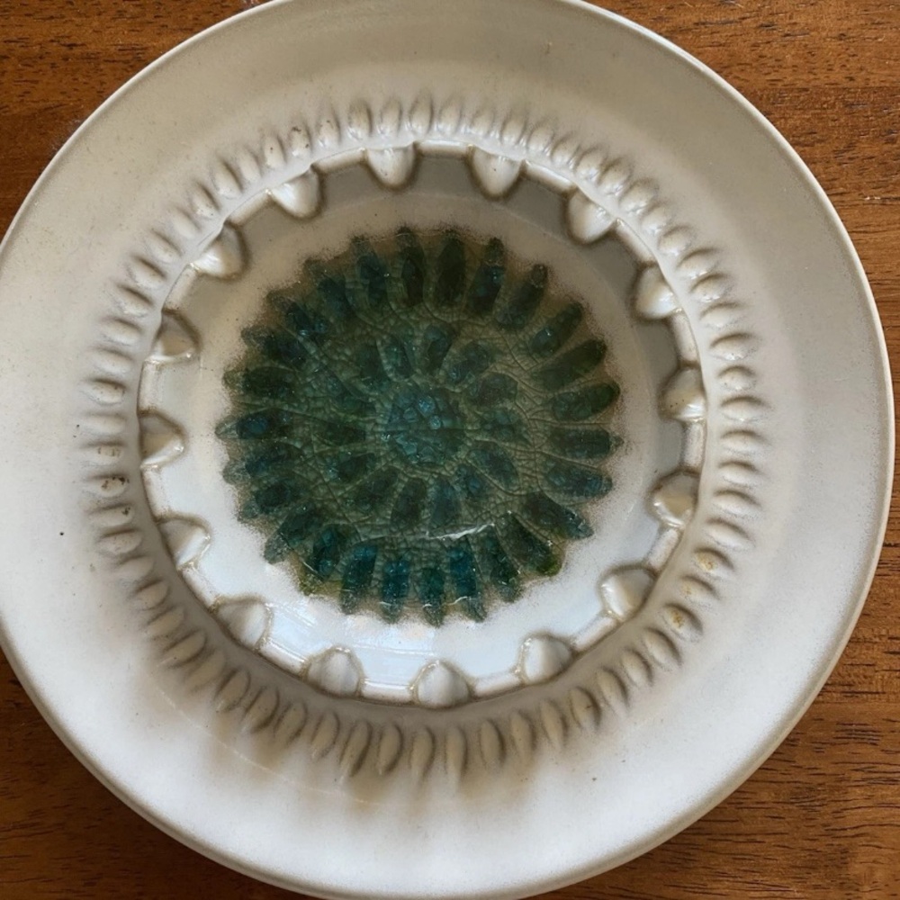 SOLD. Rare! Robert Maxwell mid century modern floral ashtray - vintage 1970’s